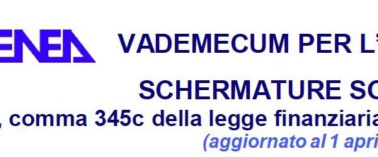 Detrazioni, ENEA rende disponibile un “suo” vademecum per le schermature solari
