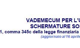 Detrazione 65%. Online nuovo vademecum ENEA per le schermature solari
