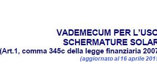 Detrazione 65%. Online nuovo vademecum ENEA per le schermature solari