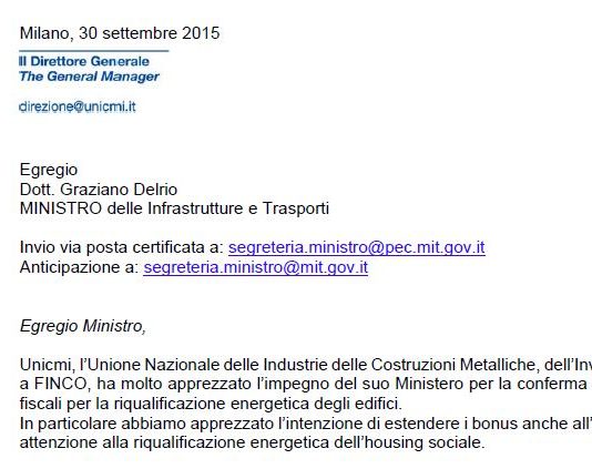 Possibile rinnovo bonus 65%: gli 8 “suggerimenti” UNICMI al Ministro Delrio