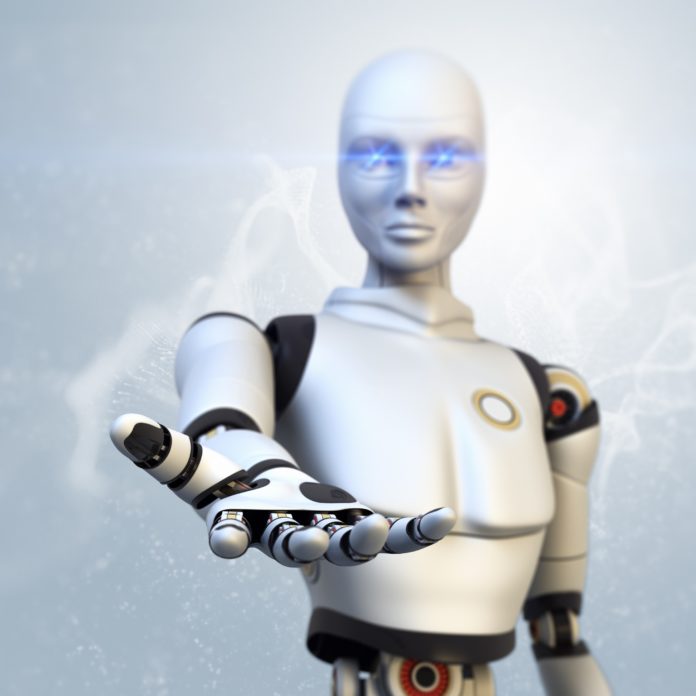 Robot giving his hand