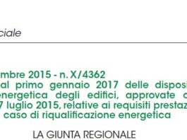 Regione Lombardia: definitivo il rinvio al 2017 stretta valori prestazionali serramenti