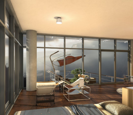 Grandi pareti vetrate a tutta Vista grazie ad originale sistema in PVC made in Italy