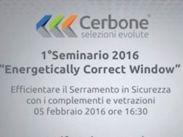 Efficientare il Serramento in Sicurezza con complementi e vetrazioni. 1° seminario a Roma