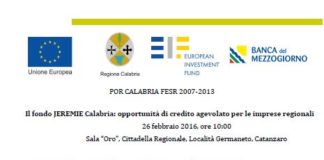 Fondo Jeremie Calabria: opportunità credito agevolato PMI. Seminario a Germaneto (CZ)