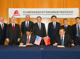 Nuovo impianto Axalta a Nanchino, in Cina. Si estenderà su un’area di oltre 170.000mq