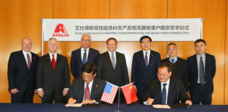 Nuovo impianto Axalta a Nanchino, in Cina. Si estenderà su un’area di oltre 170.000mq