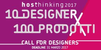HOSThinking, avviato il concorso “10 Designer per 100 Prodotti”. Chiusura 31 marzo 2017