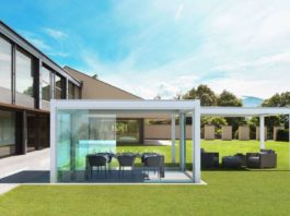 Kedry Prime, nuova pergola bioclimatica con molteplici tipologie di vetrate e schermature