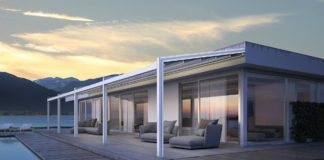 Gennius Vega. Nuova tenda a pergola in cui la luce diventa un originale elemento d’arredo