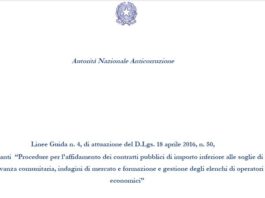 Affidamenti sotto soglia ed elenchi operatori. Consultazione online aggiornamento Linee guida n.4