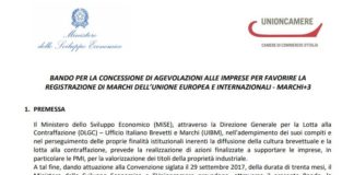 Aperto bando “Marchi+3” per agevolazione registrazione marchi a livello internazionale