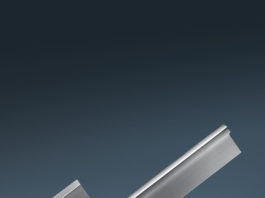 Geometrica sovrapposizione di volumi. Nuova maniglia Serie Alina di Valli&Valli