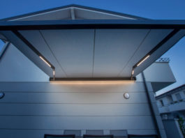 Nuova tenda da sole R95 Stone: luce e materia quale iconico, e personale, stile distintivo