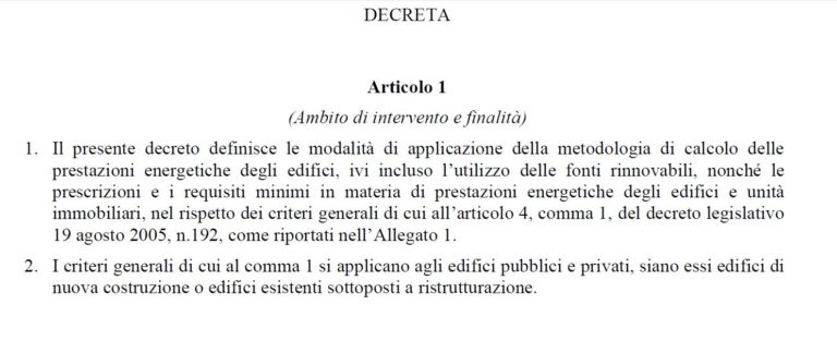 Possibile ridefinizione parametro H’t nel testo di proposta revisione requisiti minimi edifici