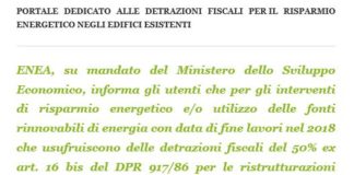 Ristrutturazione 2018 con “efficientamento”: prorogato al 1° aprile termine invio dati