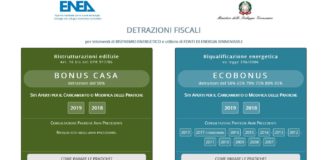 Operativi portali ENEA 2019 per Ecobonus e Bonus casa. Creata “finestra per il cittadino”