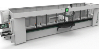 Lavora anche profili di alluminio di elevata sezione e tubolari in acciaio. Nuovo centro FMC 470