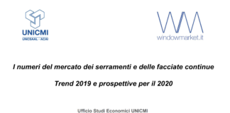 Rapporto Unicmi. Nel 2021 si tornerà sopra gli 8 milioni di unità finestre vendute