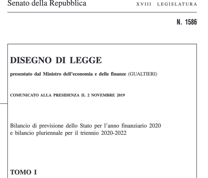 Tomo 1 Dl Bilancio 2020