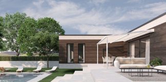Hydra, tenda a pergola con telo avvolto dal design minimal