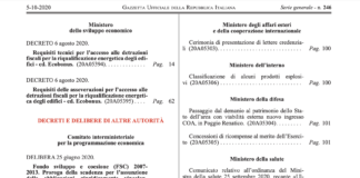 Pubblicati in GU i decreti MiSE. Superbonus 110% operativo