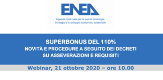 Incontro online ENEA, MiSE e AdE su novità Superbonus 110%