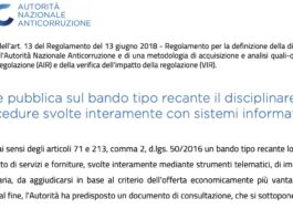 Bando telematico forniture sopra soglia, ANAC avvia consultazione pubblica