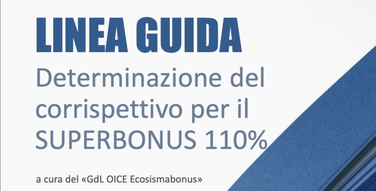 Parcelle professionisti Superbonus 110%. Oice pubblica guida