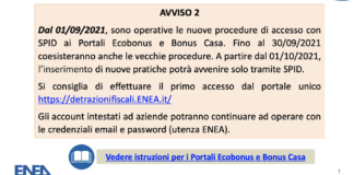 Portali SuperEcobonus, Ecobonus e Bonus Casa. Accesso con SPID