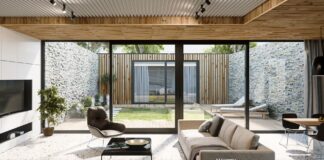 Scorrevole in alluminio per interni luminosi