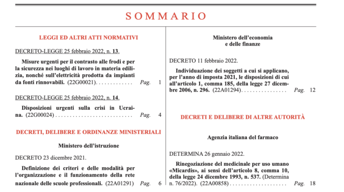 GU N 47 di venerdì 25 febbraio 2022