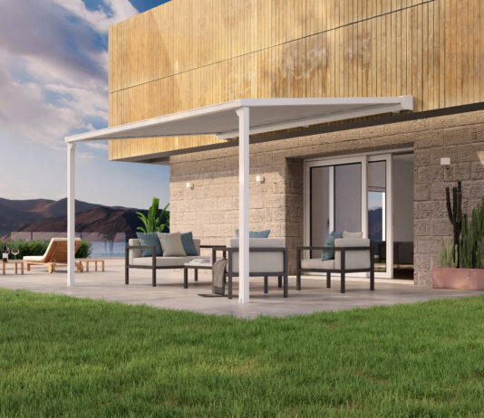 Sirio: la tenda a pergola con telo avvolto