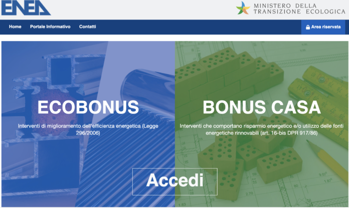 Operativo nuovo portale bonusfiscali.enea.it.
