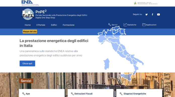 Da MITE ed ENEA il portale nazionale sulla prestazione energetica degli edifici