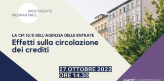 Sblocco dei crediti fiscali Superbonus: webinar Ance
