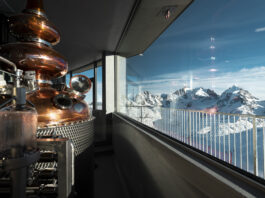 Una distilleria ad alta quota con vetrocamera con distanziatore warm-edge