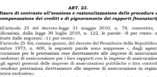 Unicmi scrive a MEF su nuovo “balzello” ritenuta in bozza bilancio