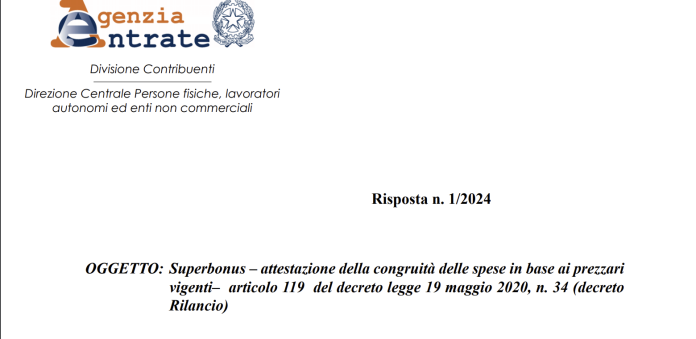 Congruità al prezzo d'acquisto della spesa per gli infissi
