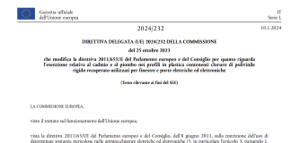 Profili con PVC recuperato, l’UE definisce esenzioni per cadmio e piombo