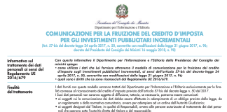 Accesso credito bonus pubblicità termina il 31 marzo