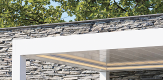 La pergola bioclimatica Vega con struttura in alluminio