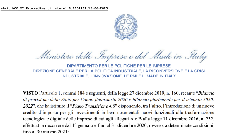 Agevolazioni Transizione 4.0, iniziate le prenotazioni sui fondi disponibili
