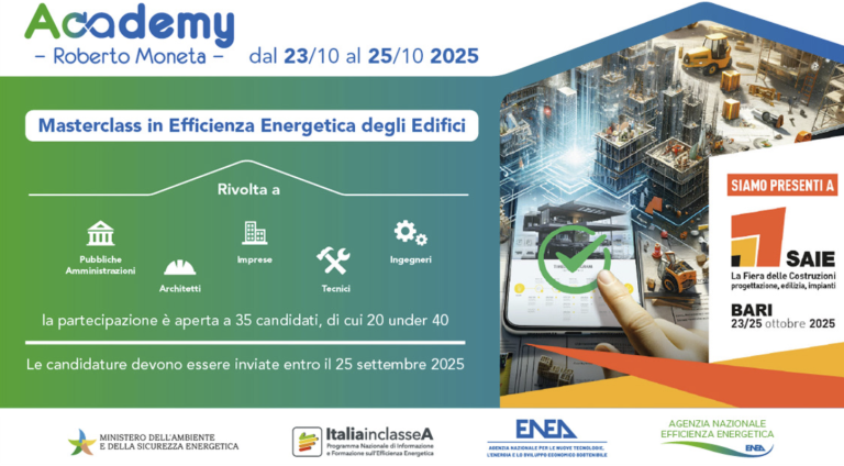 Academy ENEA “Roberto Moneta”, a SAIE Bari primo masterclass sull’efficientamento degli edifici