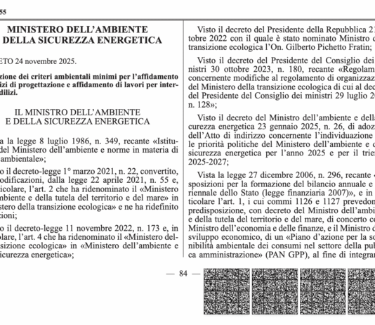 Da febbraio nuovi CAM, riconosciuta importanza norme su posa in opera serramenti