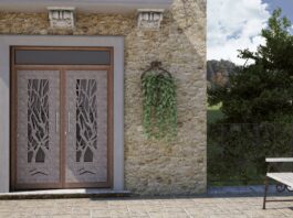 Portone che unisce luce, sicurezza e design