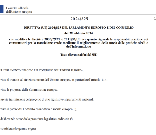 Stretta UE sui claim ambientali: per aziende/operatori si valuteranno i fatti