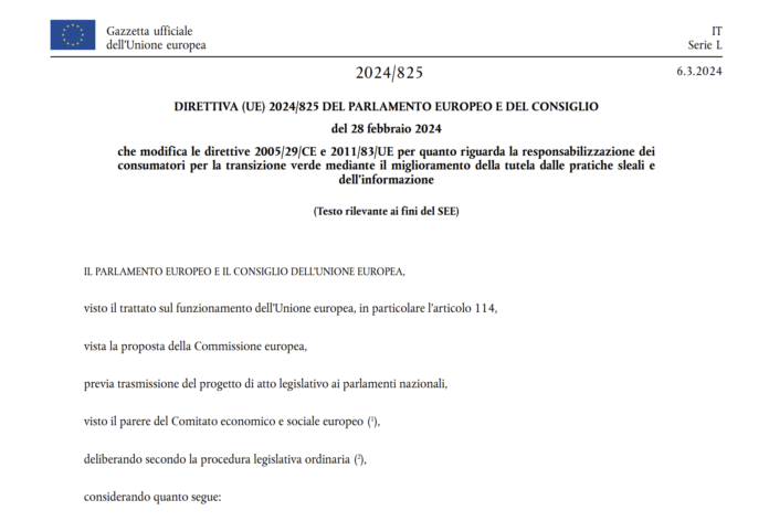 Direttiva UE 2024/825