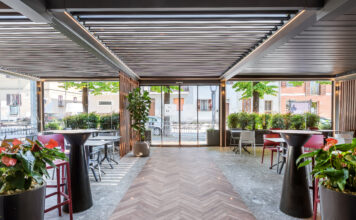 Un nuovo dehor per la Trattoria Tre Re di Pavia