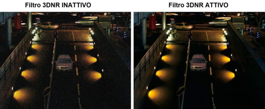 I chipset adottati dalle telecamere Starlight sono in grado di limitare il rumore introdotto dalla conversione analogica-digitale e di abbatterlo con sofisticati filtri digitali (per esempio, 3DNR) senza compromettere i dettagli
